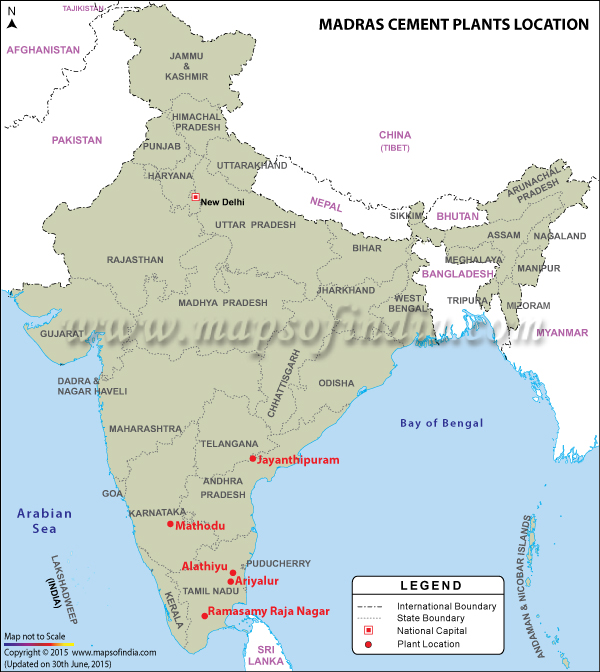 Madras Cement Plant Locations
