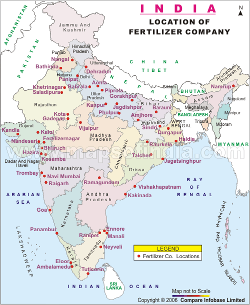 Map of Fertilizer Companies