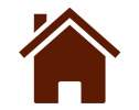 Icon of a brown house on a white background, symbolizing services offered by house financing companies.