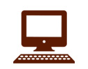 A computer and keyboard icon set against a white background, illustrating the focus of software companies.